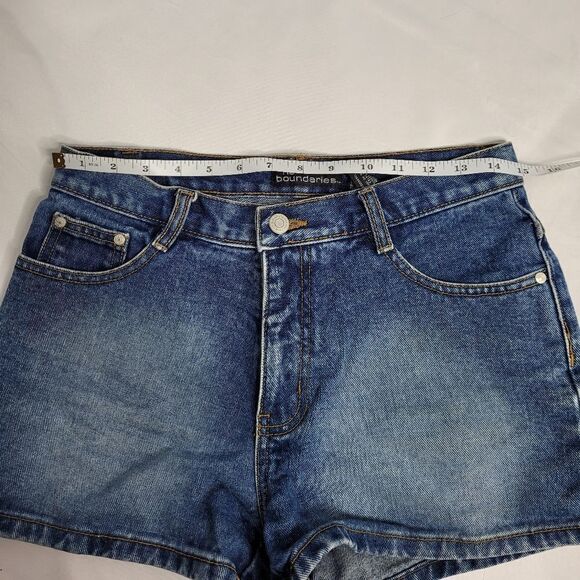 VINTAGE Y2K shorts 2000s high rise denim faded denim S - Picture 7 of 8